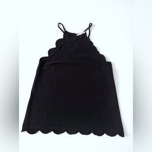 Gently Worn Black Scallop Trim Top